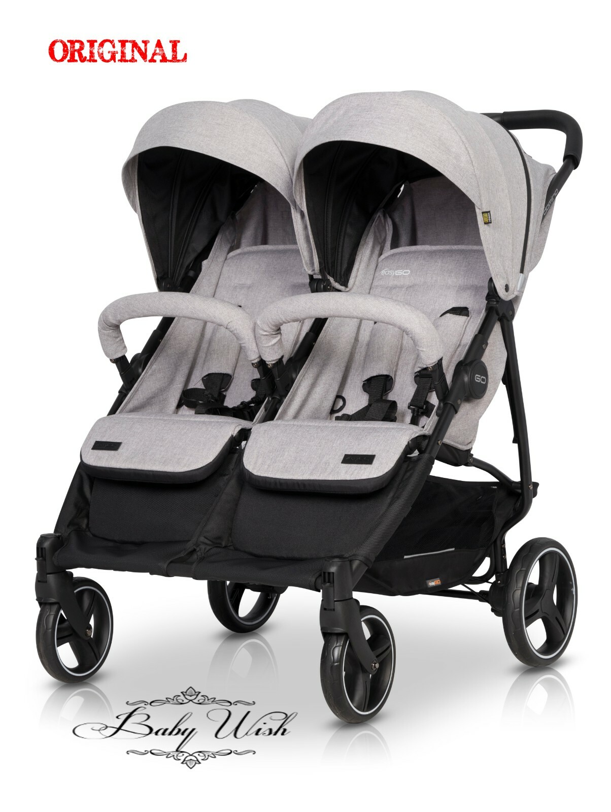 EasyGO Domino Bébé Double Pousette Poussette Pour Deux Enfants + Doux Nacelle