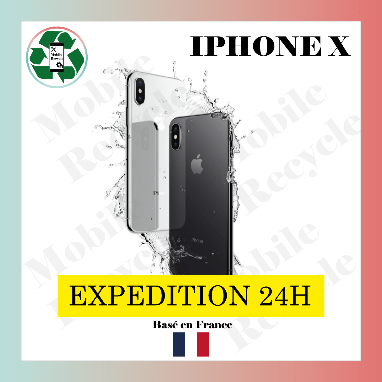 Apple iPhone X 64 / 256 Go/ ARGENT / GRIS SIDERAL // BON ETAT // VENDEUR PRO FR
