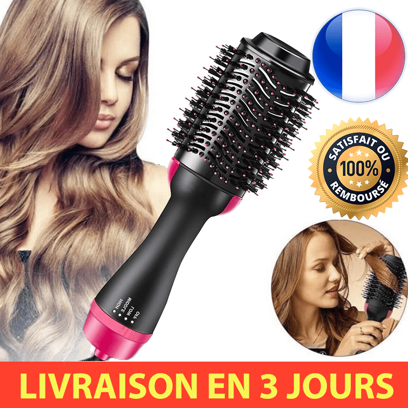Brosse Lissante Peigne Chauffant Lisseur Sèche-Cheveux Soufflante Rotative FR Brosse Lissante Peigne Chauffant Lisseur Sèche-Cheveux Soufflante Rotative FR
