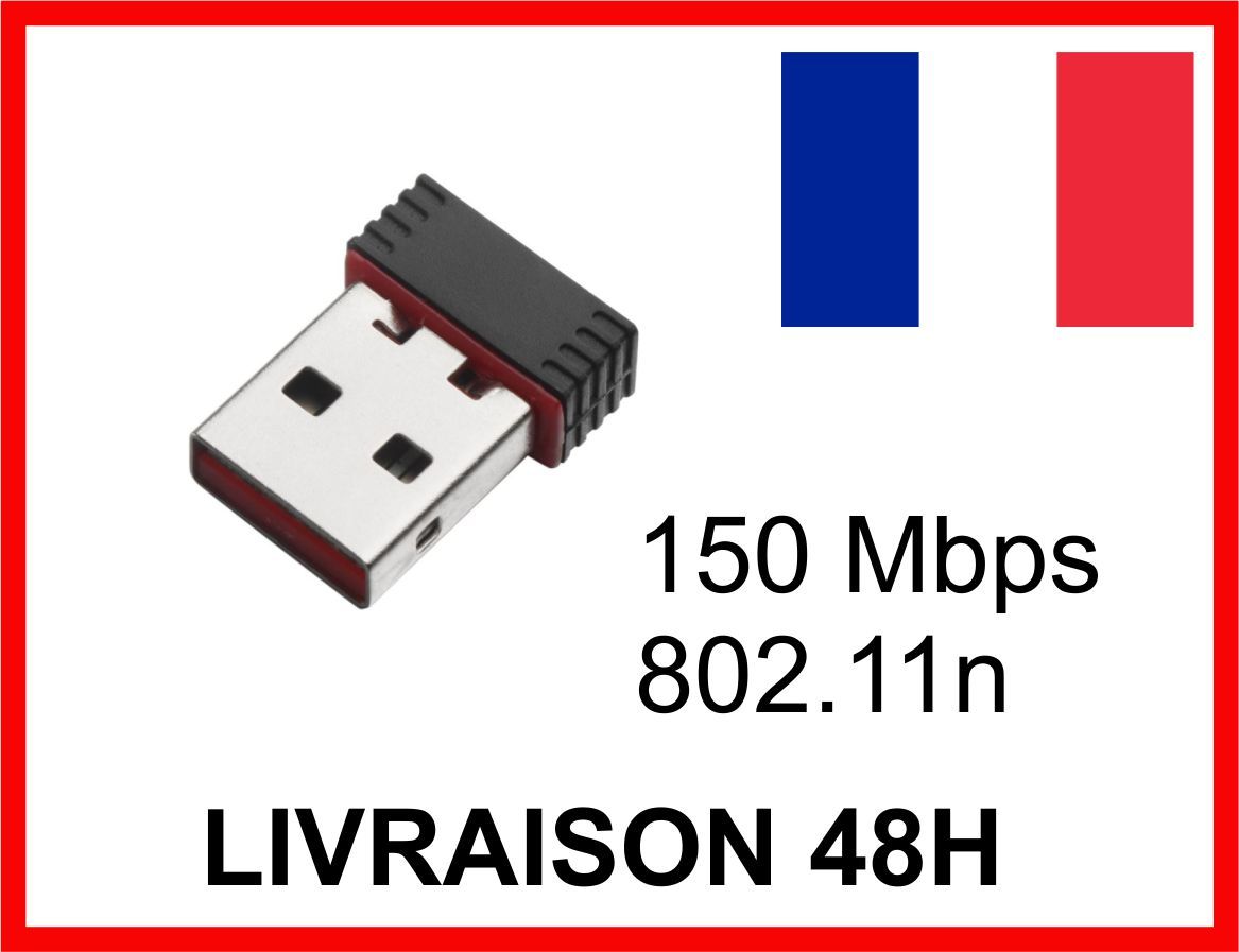 MINI CLE WIFI USB Adaptateur Sans Fil Dongle Réseau Wireless 150Mbps 802.11n/g/b MINI CLE WIFI USB Adaptateur Sans Fil Dongle Réseau Wireless 150Mbps 802.11n/g/b