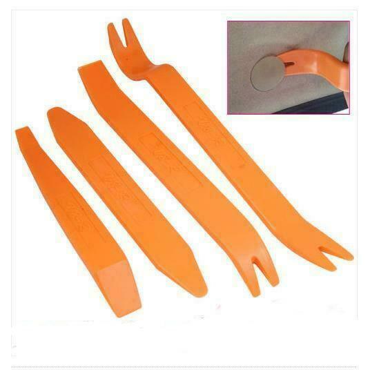LOT 4X OUTILS PLASTIQUE DEMONTAGE VOITURE GARNITURE ,TABLEAU DE BORD PORTE