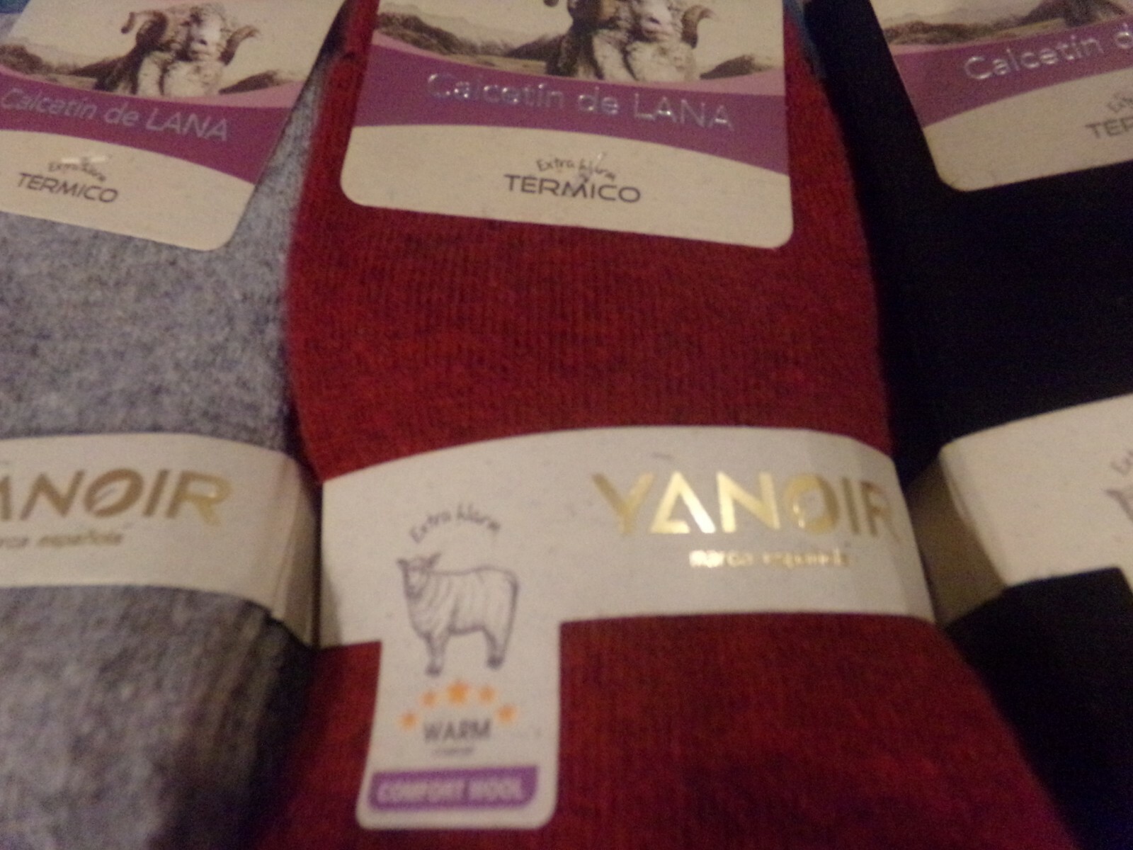 lots de 3 a 6 paires de chaussettes femme en laine thermique en noir ou couleur