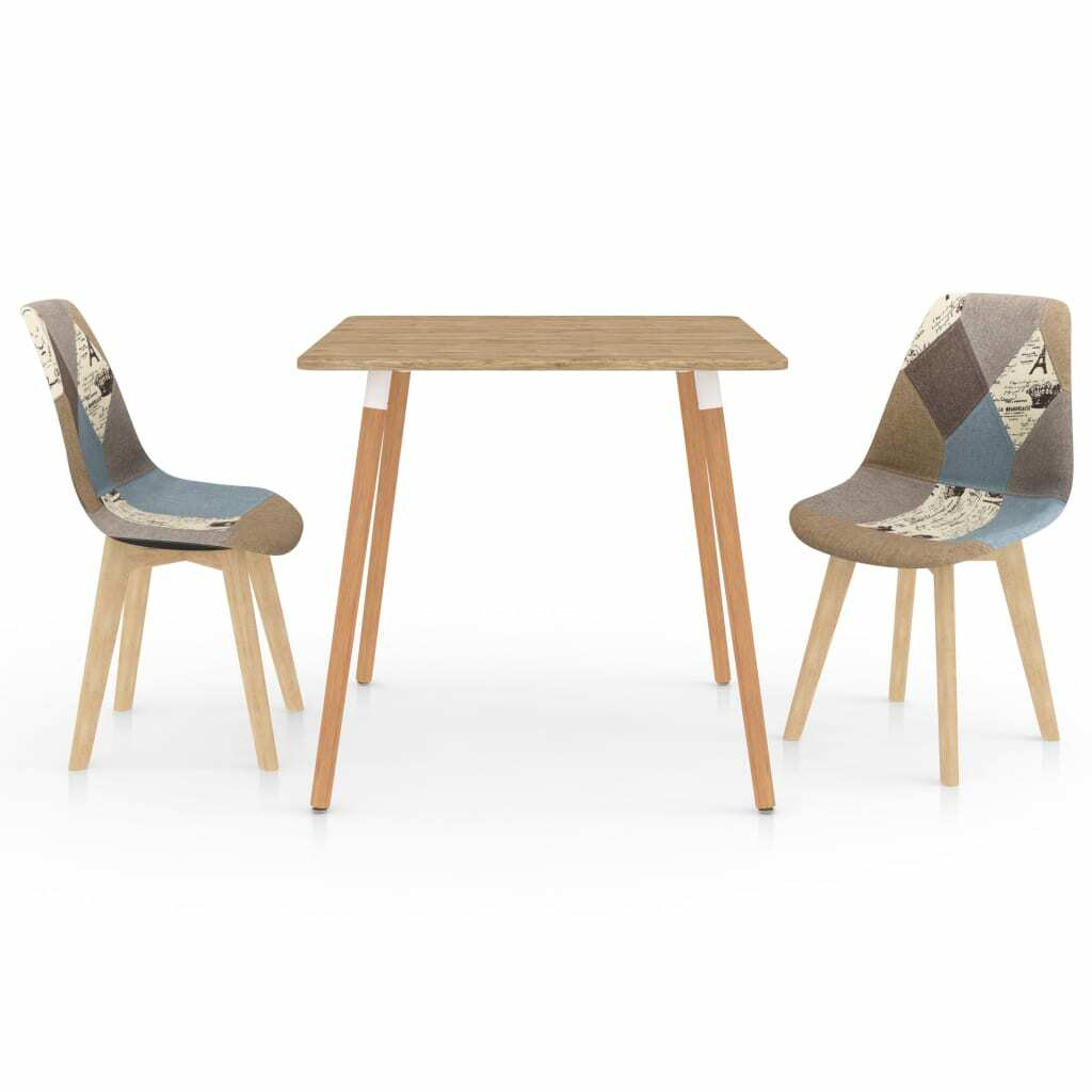 vidaXL Ensemble de Salle à Manger 3 pcs Gris Mobilier à Dîner Cuisine Repas vidaXL Ensemble de Salle à Manger 3 pcs Gris Mobilier à Dîner Cuisine Repas