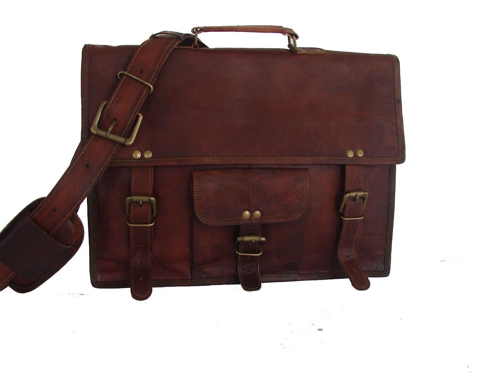 Messager Hommes Cuir Sac Bandoulière Serviette Affaires Portable Sacs Handmade