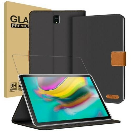Tablette Étui de Protection Sac Rabattable Slim Coque Mince + 9H Verre Film Tablette Étui de Protection Sac Rabattable Slim Coque Mince + 9H Verre Film