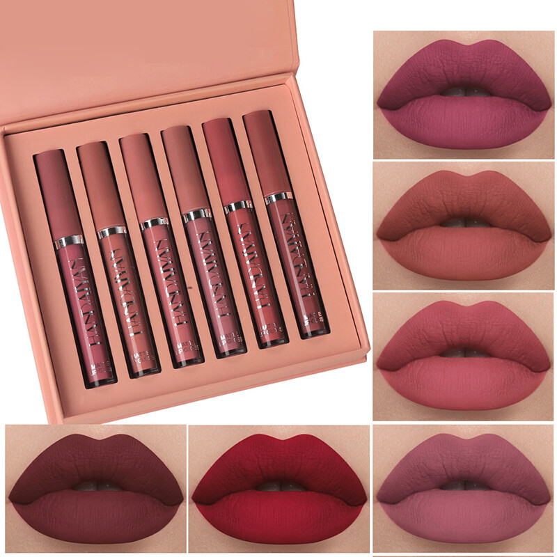6PCS Rouge À Lèvres Lipstick Lip Gloss Brillant Mat Maquillage Liquide Étanche 6PCS Rouge À Lèvres Lipstick Lip Gloss Brillant Mat Maquillage Liquide Étanche