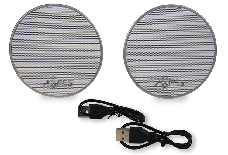 Axess Total sans Fil Double Bluetooth Cone Haut-Parleurs (Blanc) SPBP4401-WT