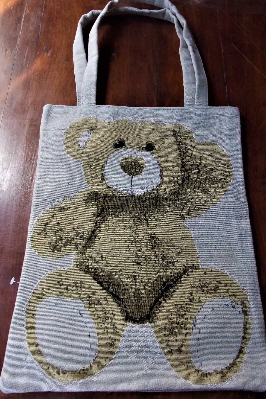 SAC FOURRE-TOUT EN TAPISSERIE RECTO VERSO PETIT OURS SAC FOURRE-TOUT EN TAPISSERIE RECTO VERSO PETIT OURS