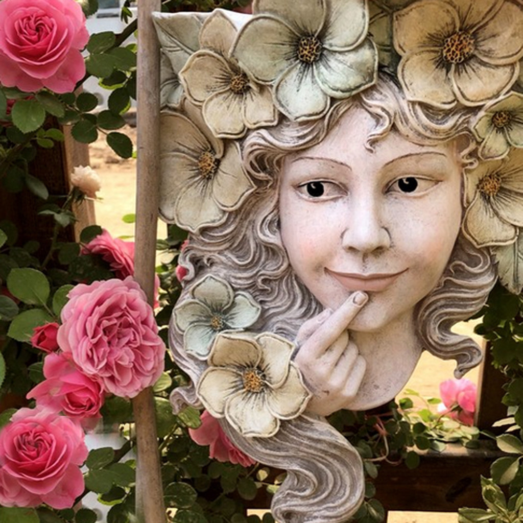 Décoration murale vintage pour fond de salon de jardin Courtyard