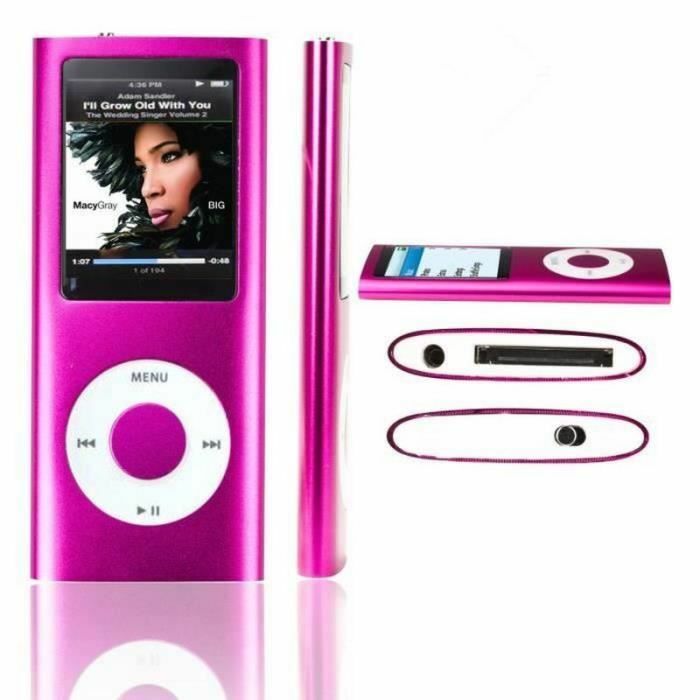 Baladeur – lecteur mp3 mp4 16 Go – Rose – avec radio fm jeux vidéo ebook Baladeur – lecteur mp3 mp4 16 Go – Rose – avec radio fm jeux vidéo ebook