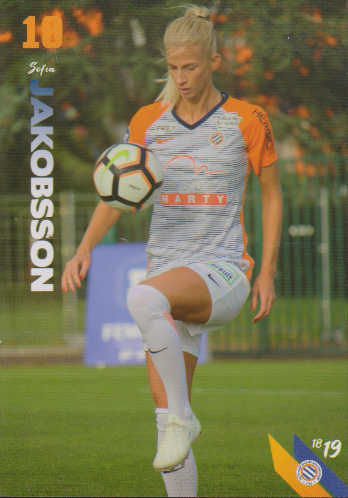 FOOTBALL CP SOFIA JOKOBSSON MONTPELLIER HERAULT 2018/19 FOOTBALL CP SOFIA JOKOBSSON MONTPELLIER HERAULT 2018/19