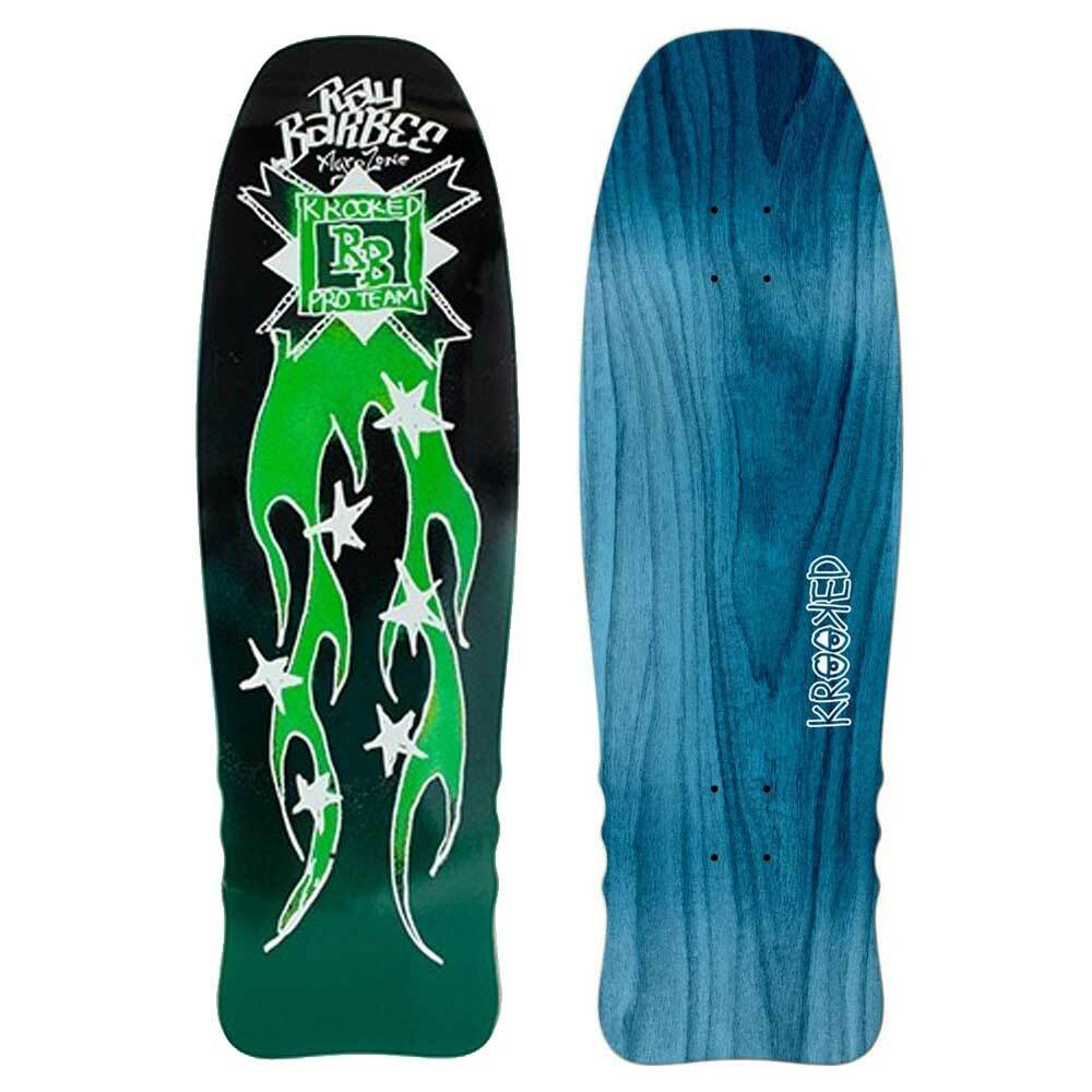 Tavola da Skate Old School Krooked Deck Ray Barbee Flames 10” + Grip