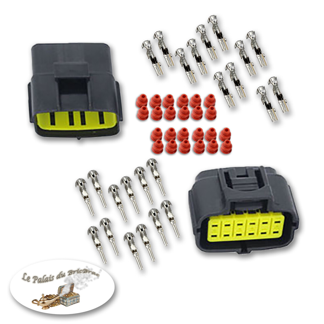 Kit Connecteur électrique / 12 voies – 12V étanche – Automobile Moto Bateau Kit Connecteur électrique / 12 voies – 12V étanche – Automobile Moto Bateau