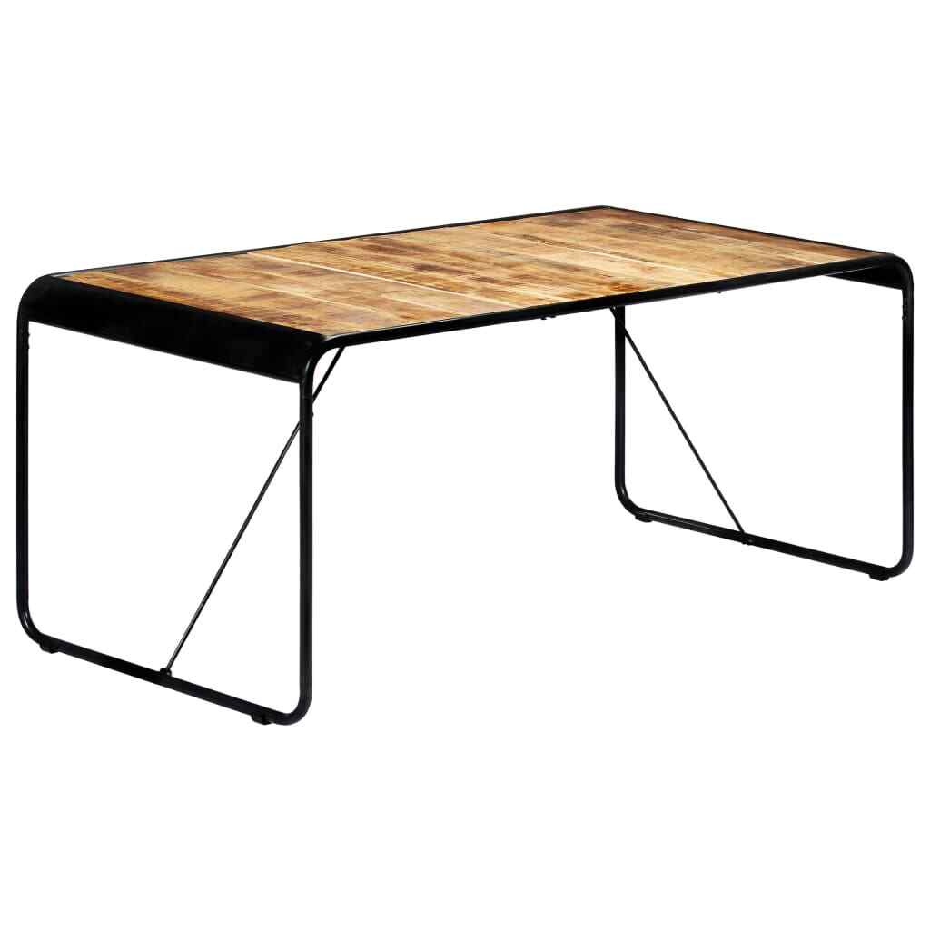 vidaXL Bois de Manguier Brut Table de Salle à Manger 180x90x76 cm Cuisine