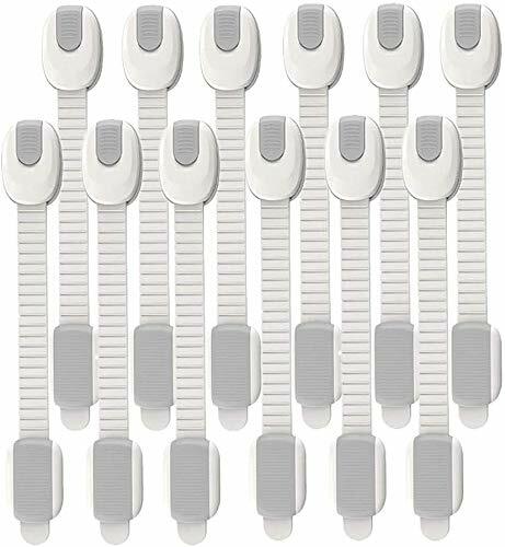 Serrure de Sécurité Enfant lot de 12, Verrouillage Porte Bébé Bande Souple régla Serrure de Sécurité Enfant lot de 12, Verrouillage Porte Bébé Bande Souple régla