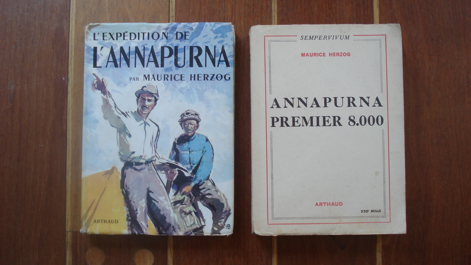Lot 2 livres anciens alpinisme L’expédition de l’annapurna et Annapurna 8000 Lot 2 livres anciens alpinisme L’expédition de l’annapurna et Annapurna 8000