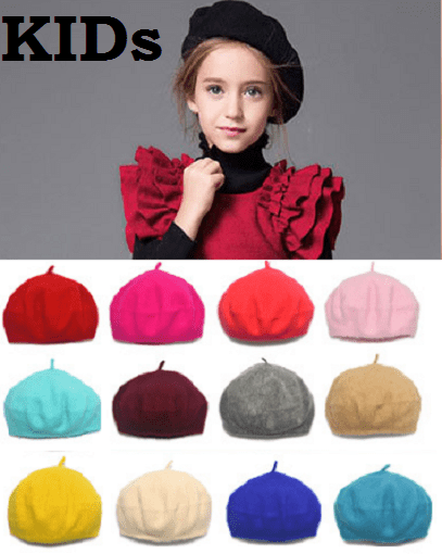 Enfants Mode Unisexe Laine Chaud Béret Bonnet Français Style Cadeau UK