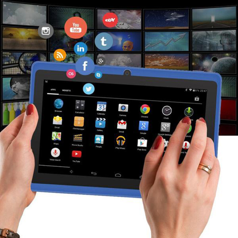 7 Pouces Tablette Tactile WiFi HD Tablet PC Android Quad-core Double Caméras