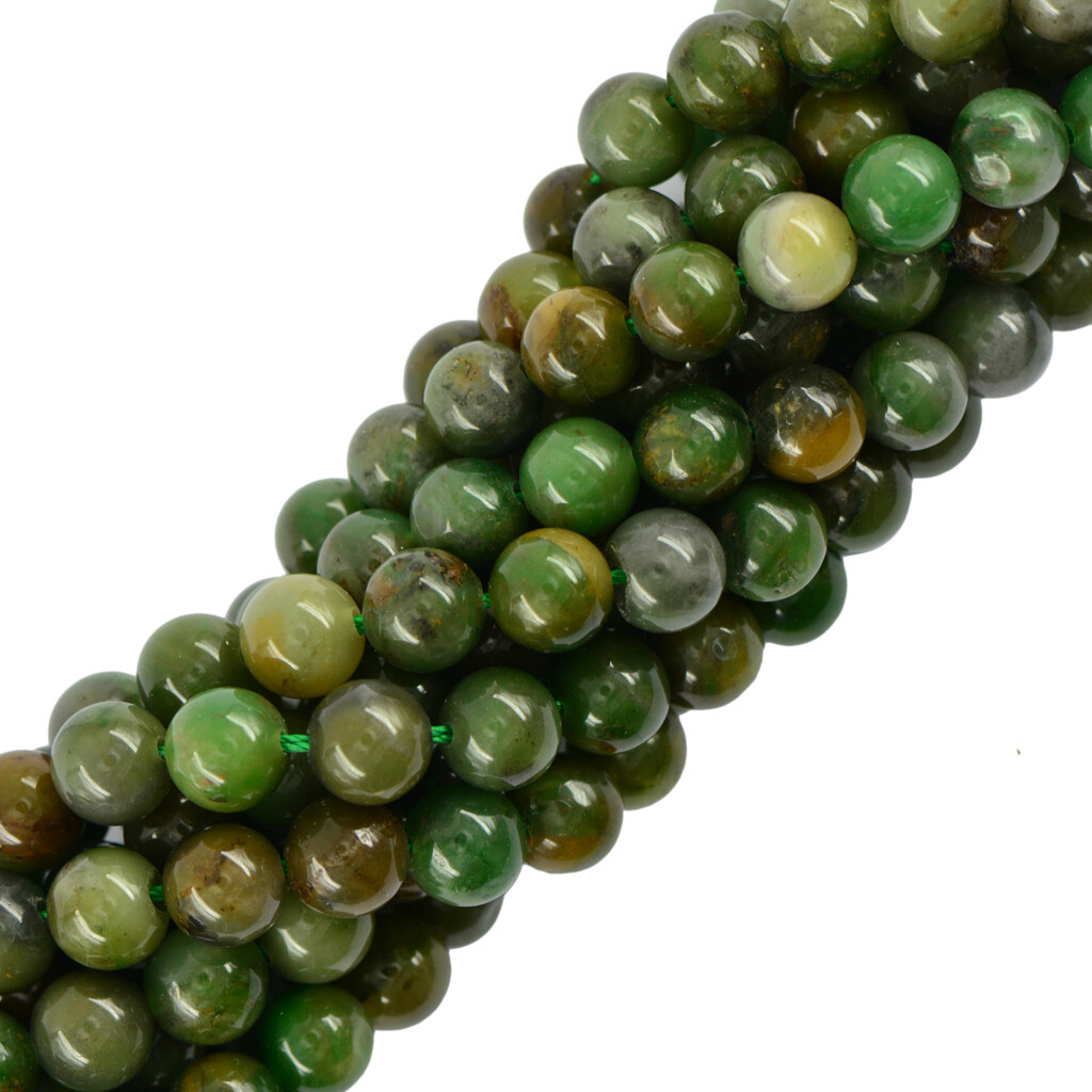 Bijoux de perles d’espacement en vrac de pierres précieuses de jade africain