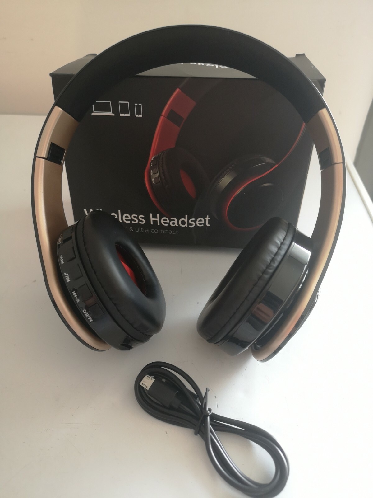 Casque Bluetooth sans Fil Pliable audio jeu video TV PC hifi Carte micro SD Casque Bluetooth sans Fil Pliable audio jeu video TV PC hifi Carte micro SD