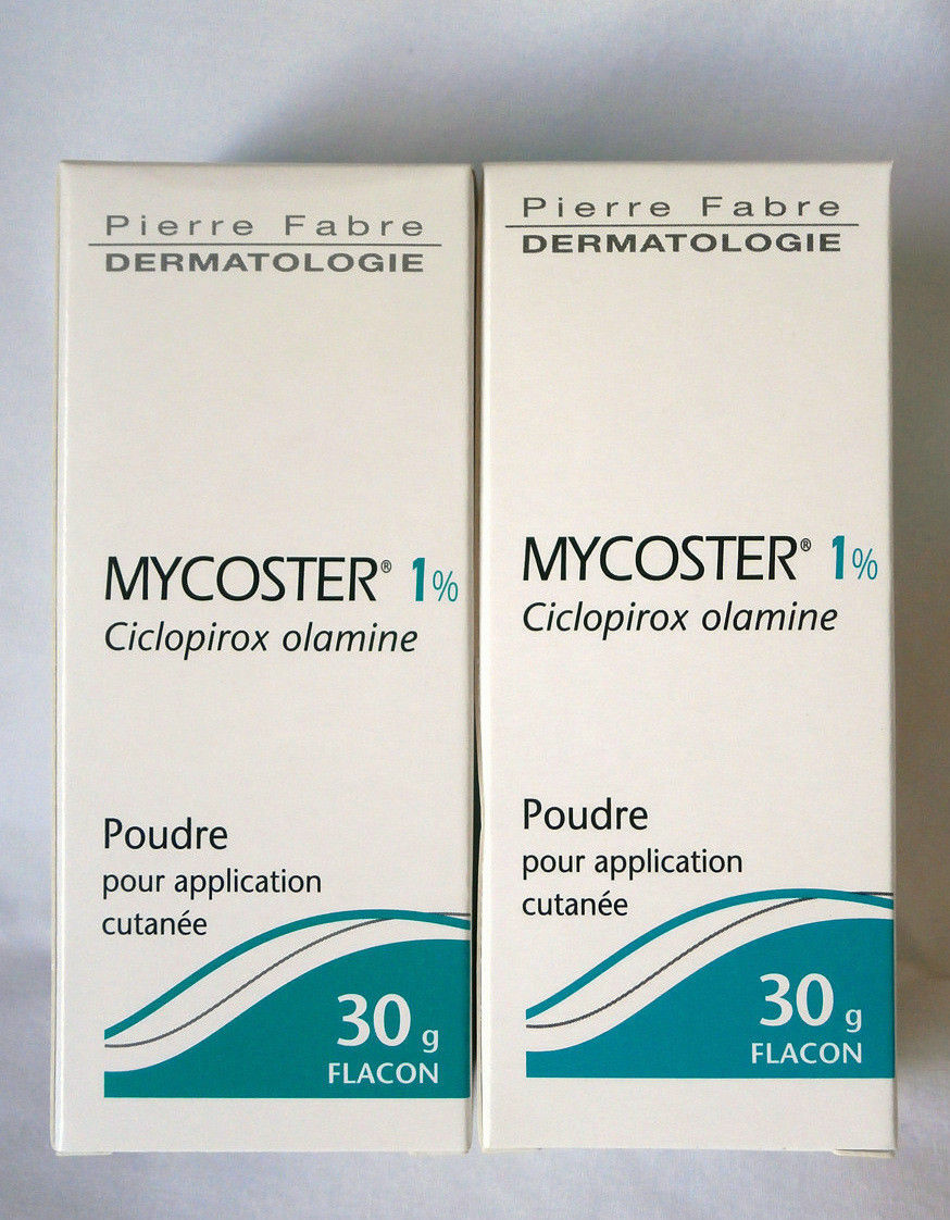 Lot de 2 MYCOSTER 1% poudre anti fongique, soins des pieds, mycoses (neuf / new)