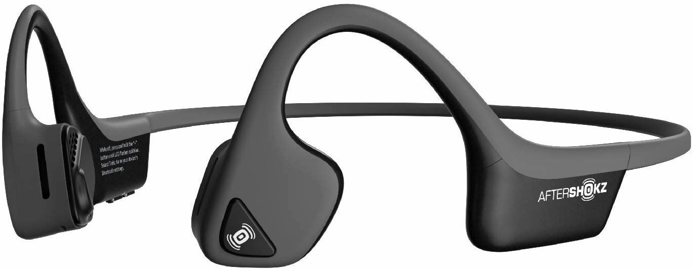 AfterShokz Trekz Lumière d’Air sans Fil Écouteuses à Conduction Osseuse – Gris AfterShokz Trekz Lumière d’Air sans Fil Écouteuses à Conduction Osseuse – Gris