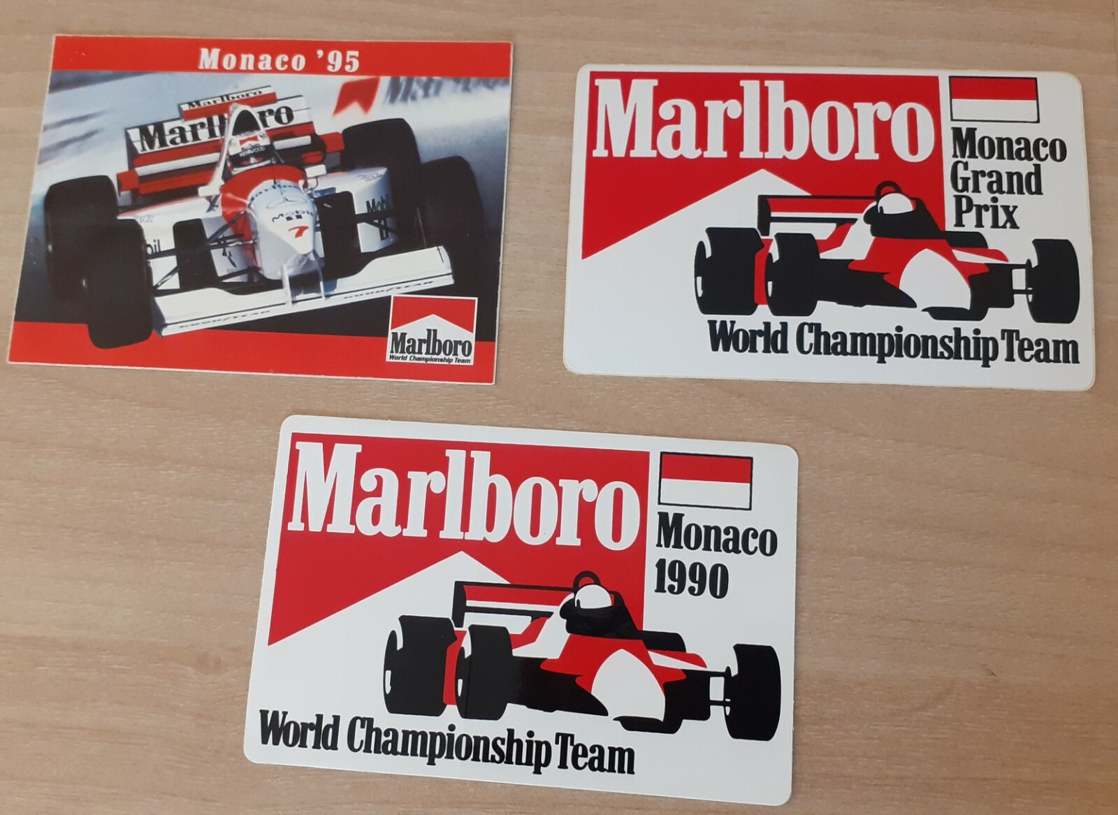 Lot de 3 Autocollants Stickers Monaco Grand Prix F1