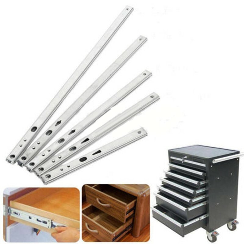 2pcs Tiroir Coulisses Guide Rail Complet Extension Chaud Promotion Nouveau