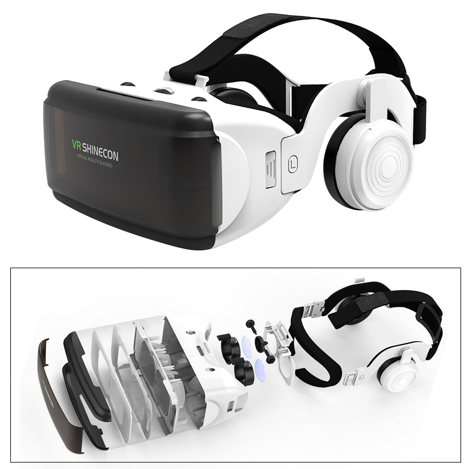 VR casque 3D lunettes casque casque VR lunettes pour les films jeux vidéo pour VR casque 3D lunettes casque casque VR lunettes pour les films jeux vidéo pour