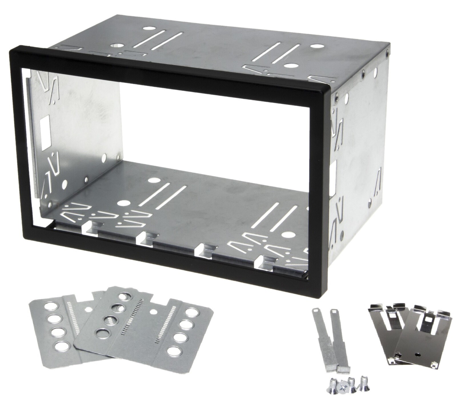 Auto Radio Blende Halterung Schacht Rahmen 110mm Doppel DIN ISO universal Metall Auto Radio Blende Halterung Schacht Rahmen 110mm Doppel DIN ISO universal Metall