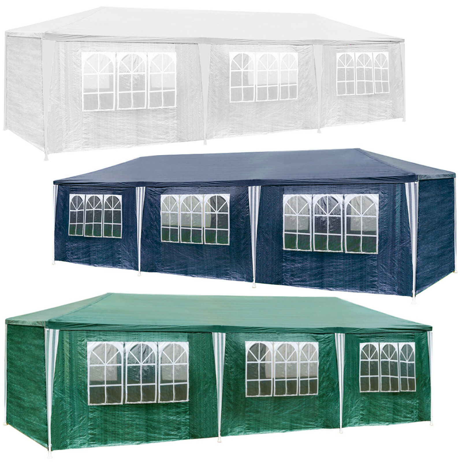 Tonnelle de jardin barnum auvent chapiteau tente pavillon de jardin 9×3 m Tonnelle de jardin barnum auvent chapiteau tente pavillon de jardin 9×3 m