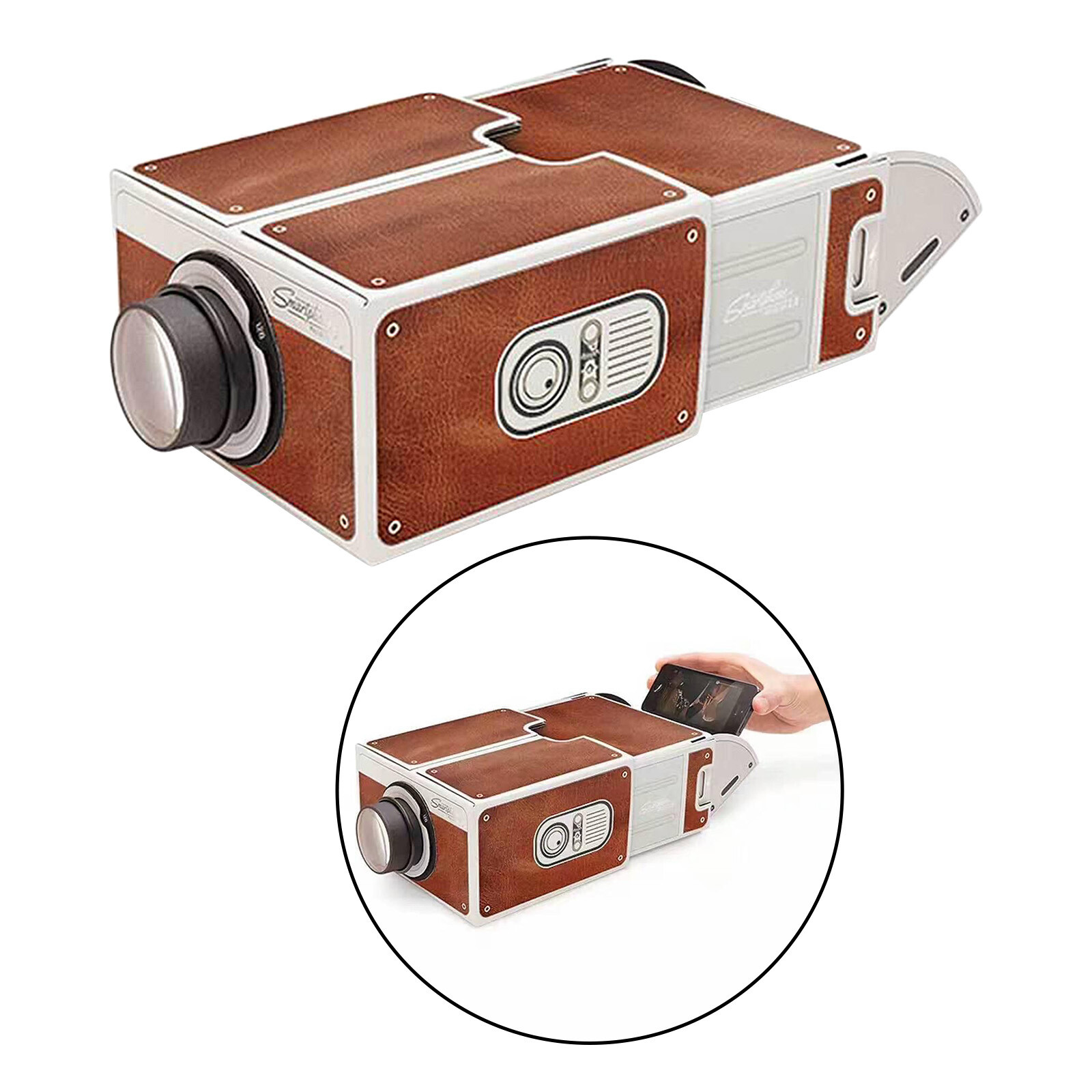 Smartphone téléphone portable projecteur TV écran amplificateur mini cinéma