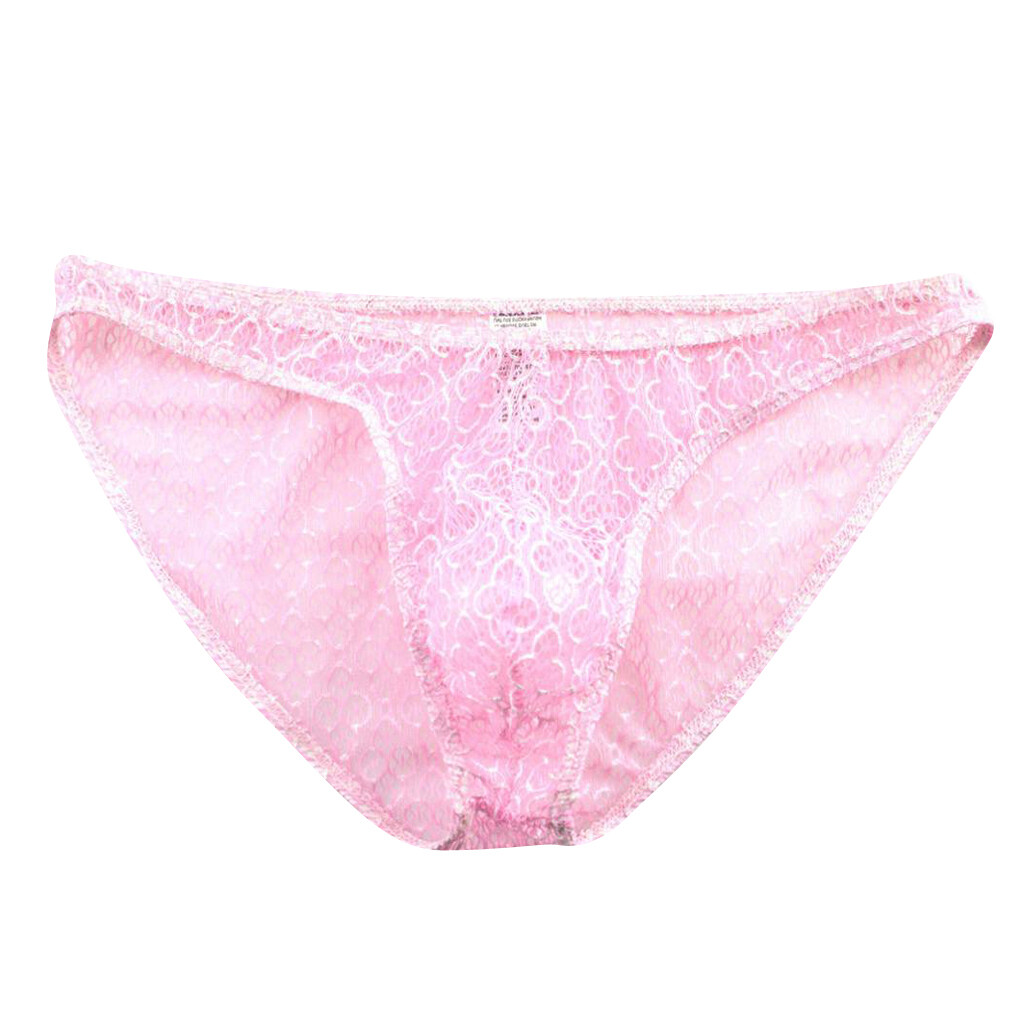 Slips pour hommes sous-vêtements de poche en dentelle transparente Slips pour hommes sous-vêtements de poche en dentelle transparente