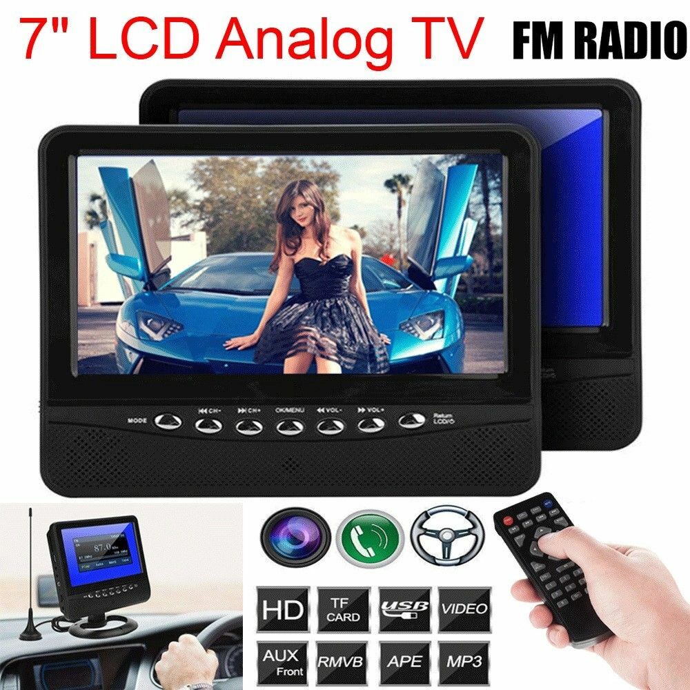 7 ” Voiture TFT LCD Portable Analogique HD Digital Mobile TV Moniteur FM Radio 7 ” Voiture TFT LCD Portable Analogique HD Digital Mobile TV Moniteur FM Radio
