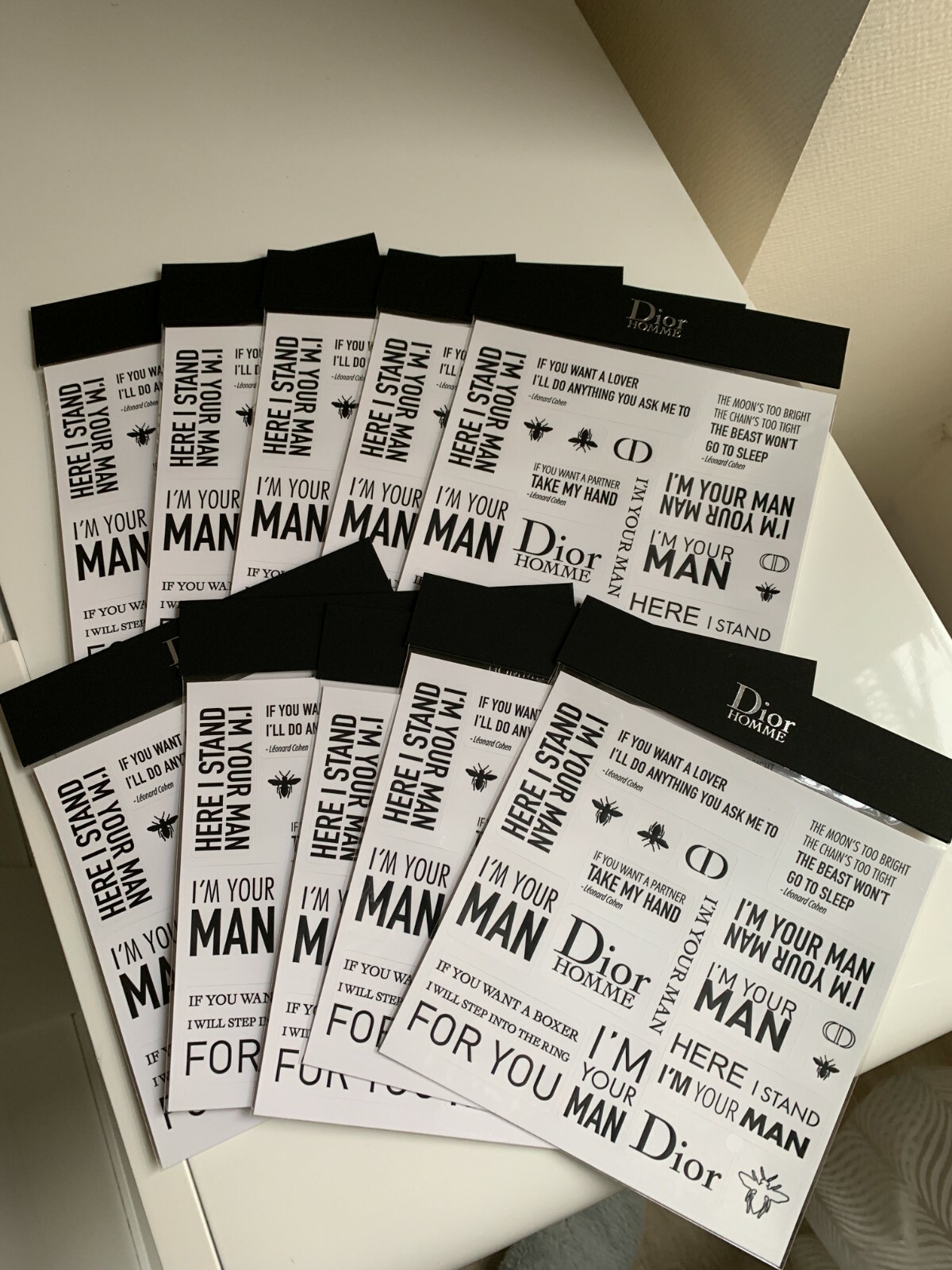 Autocollants Stickers DIOR HOMME de DIOR NEUF Autocollants Stickers DIOR HOMME de DIOR NEUF