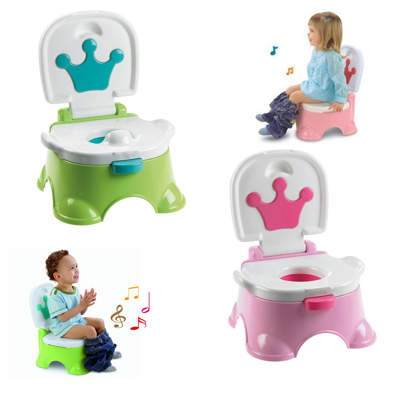 Pot de Toilette fauteuil Chaise musical pour bébé enfant thème Toilet Trainer FR