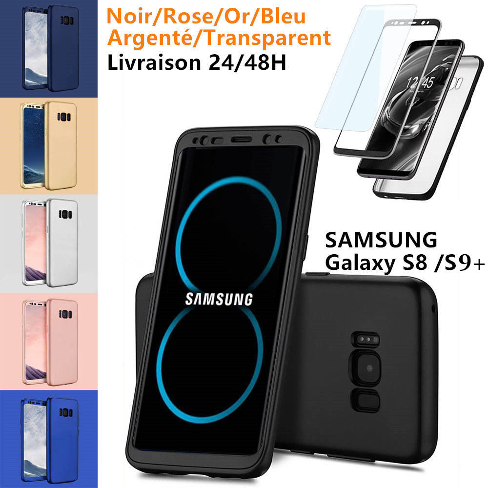 COQUE HOUSSE 360 PROTECTION SAMSUNG S8/Plus/S9/S10 Note 8 9 + FILM PROTECTEUR