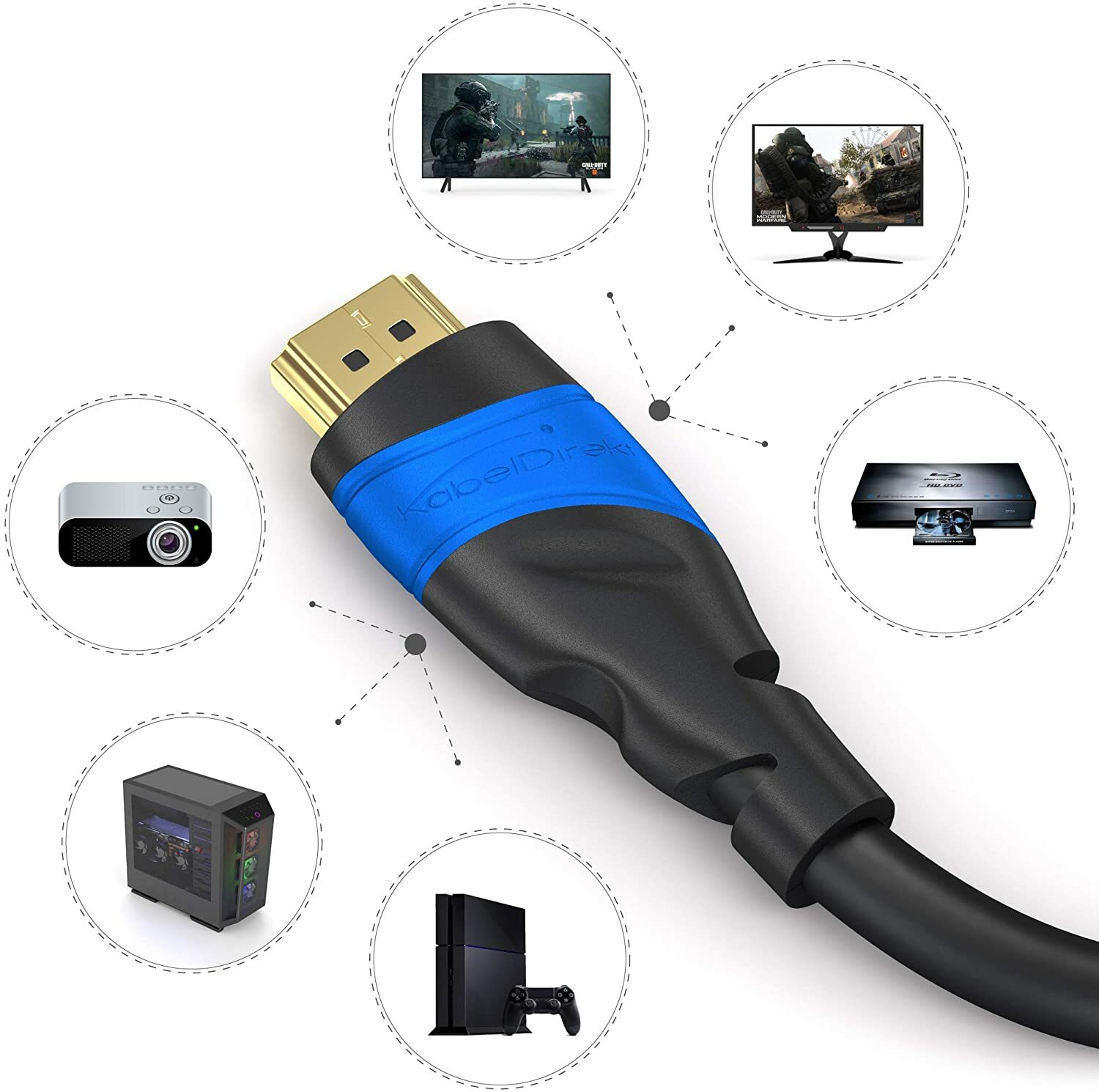 6 m Câble HDMI 4K 60 Hz expérience Ultra HD spectaculaire High Speed avec Ethern 6 m Câble HDMI 4K 60 Hz expérience Ultra HD spectaculaire High Speed avec Ethern