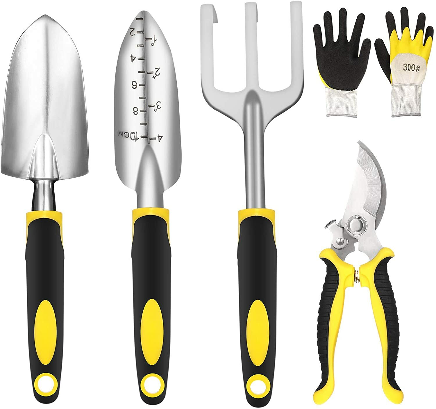 Firtink Kit d’outils de jardin 5 en 1 acier inoxydable – Sécateur manuel… Firtink Kit d’outils de jardin 5 en 1 acier inoxydable – Sécateur manuel…