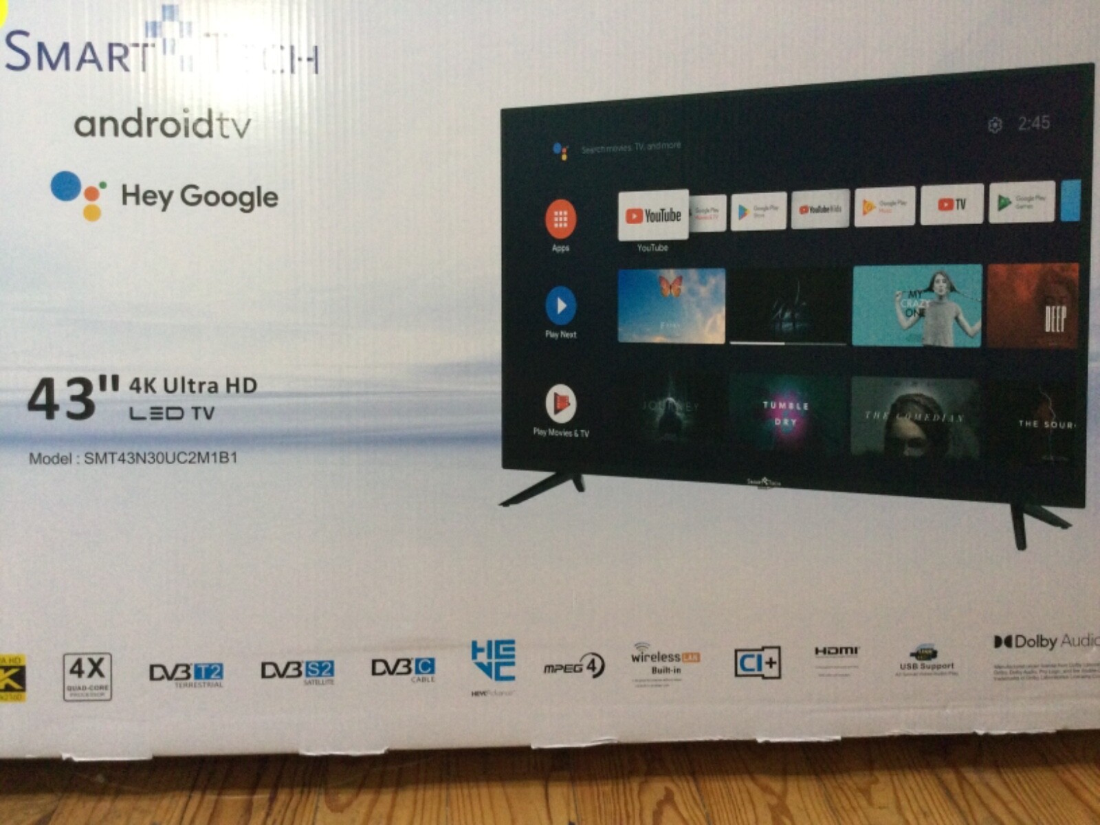 SMART TECH androïdtv 43″ 4K Ultra HD LED TV