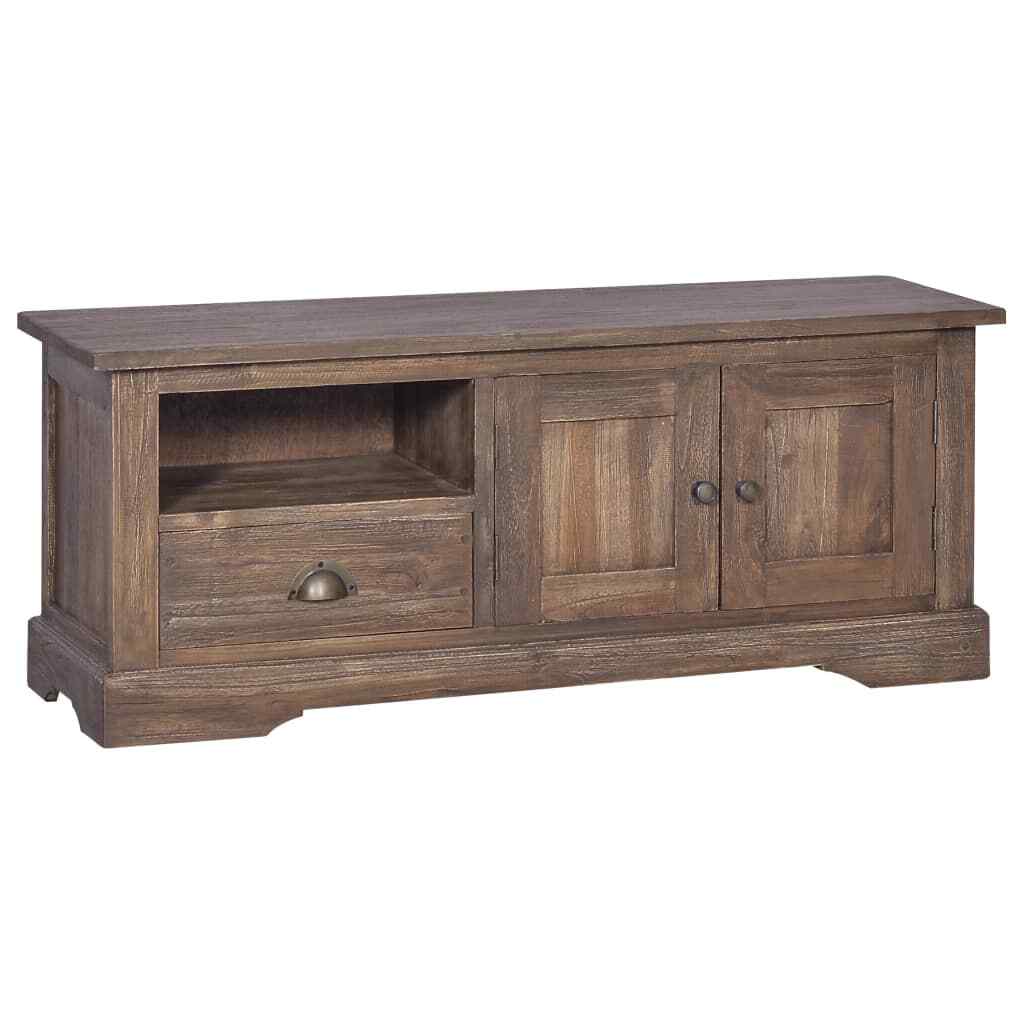vidaXL Bois de Teck Solide Meuble TV Armoire Basse Divertissement Salon Maison vidaXL Bois de Teck Solide Meuble TV Armoire Basse Divertissement Salon Maison