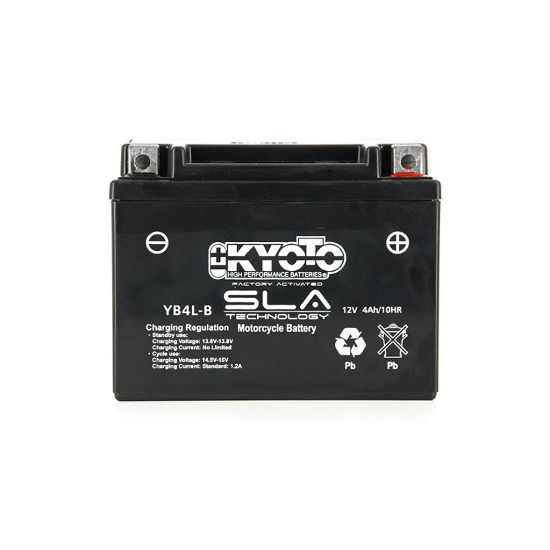 KYOTO – Batterie Moto 12V Sans Entretien Prête à l’Emploi – Gb4L-B Sla Agm – L1 KYOTO – Batterie Moto 12V Sans Entretien Prête à l’Emploi – Gb4L-B Sla Agm – L1