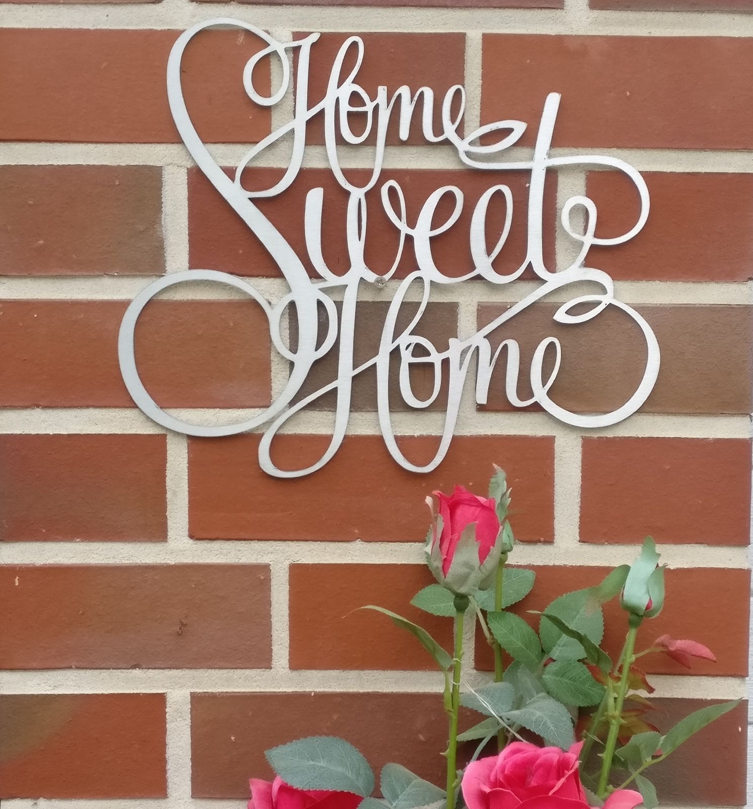 Accueil Sweet Accueil Acier Inoxydable Plaque Accueil Sweet Accueil Acier Inoxydable Plaque