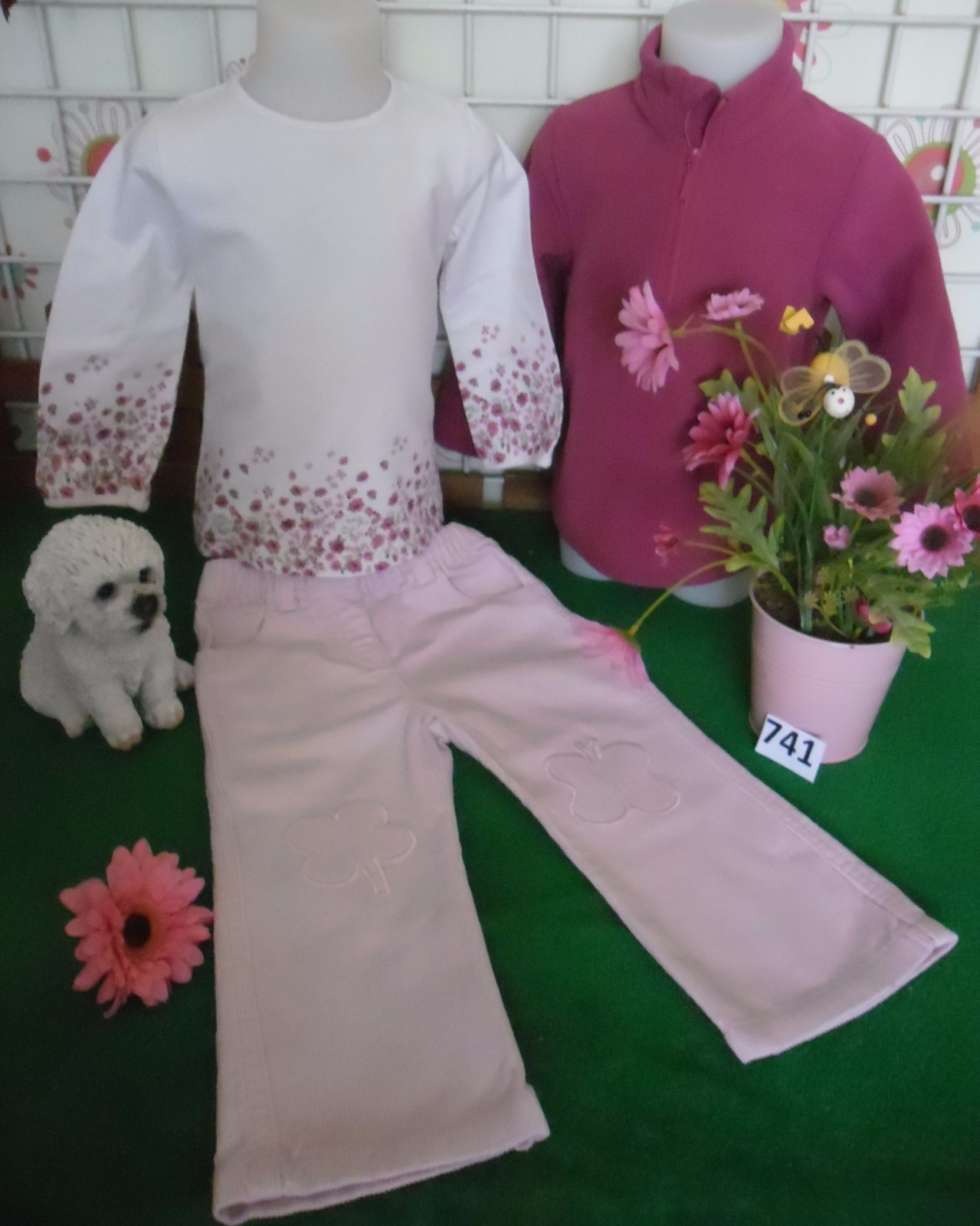 vêtements fille 18 mois,sweat polaire,pantalon velours,sweat