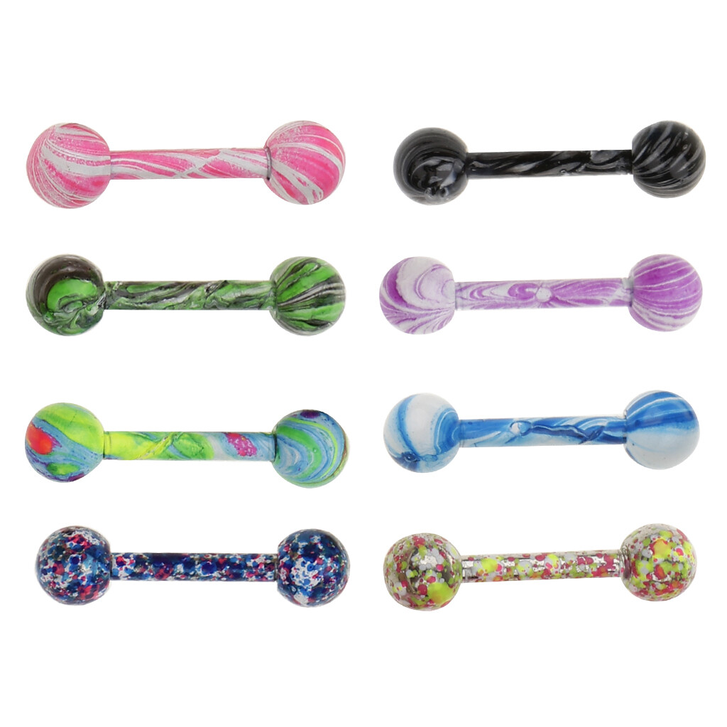 Piercing Lèvre Langue Barre Bijoux de Corps 8pcs Piercing Lèvre Langue Barre Bijoux de Corps 8pcs