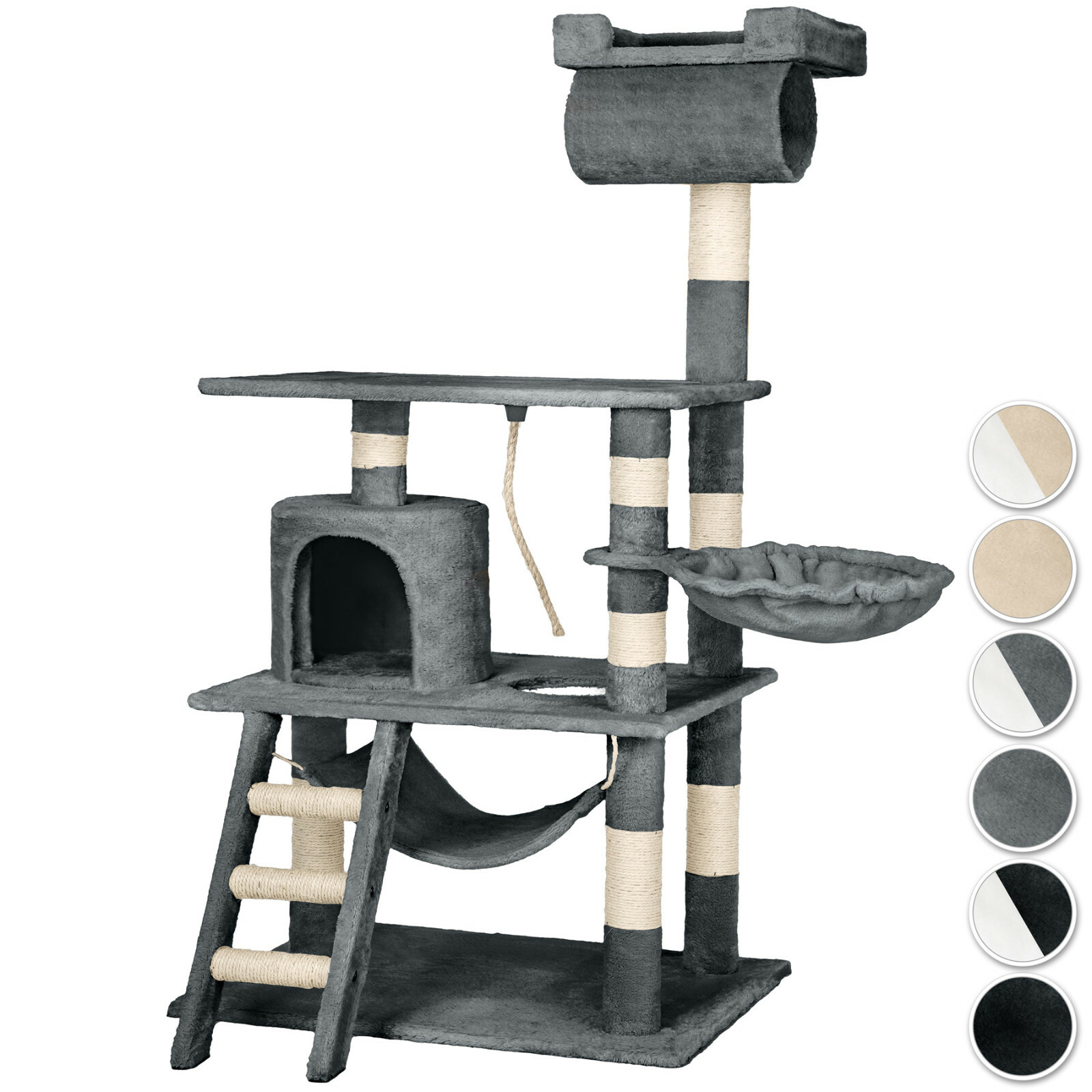 Arbre à chat griffoir grattoir geant avec hamac lit 141 cm hauteur Arbre à chat griffoir grattoir geant avec hamac lit 141 cm hauteur