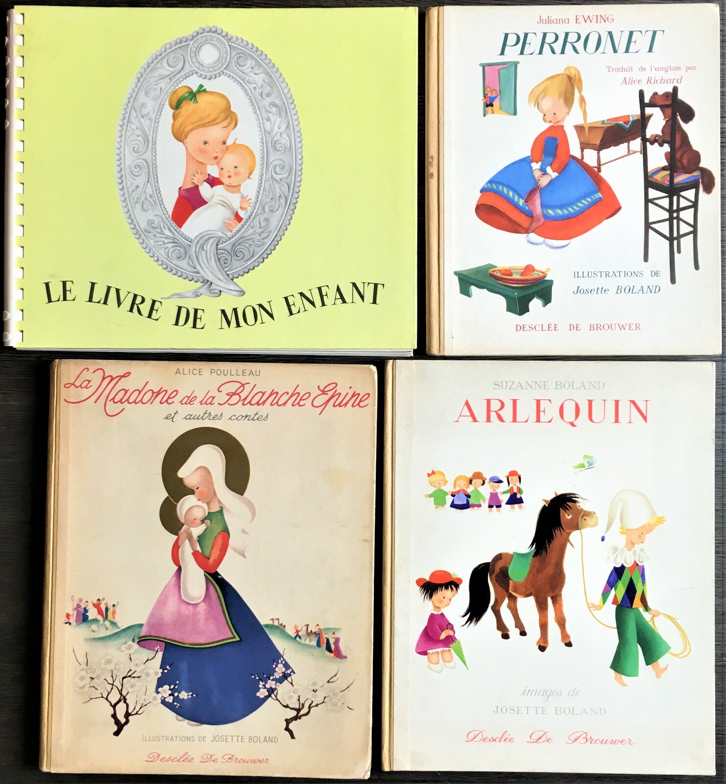 RARE LOT 4 LIVRES ILLUSTRES ENFANTINA JOSETTE BOLAND ENTRE 1951 & 1970 – TBE+ RARE LOT 4 LIVRES ILLUSTRES ENFANTINA JOSETTE BOLAND ENTRE 1951 & 1970 – TBE+