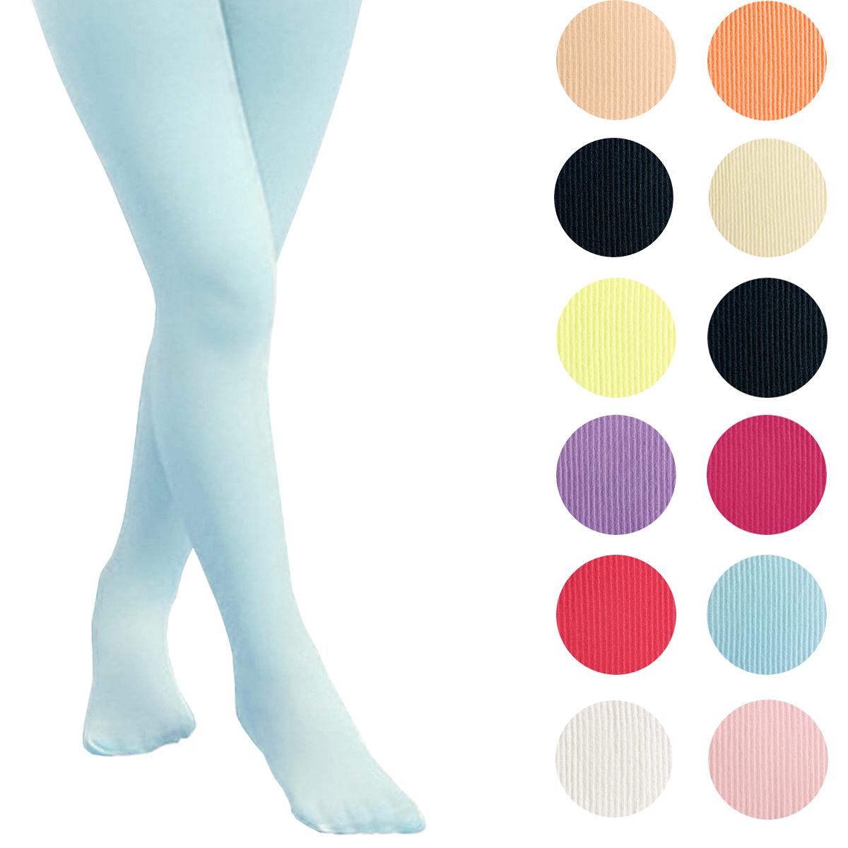 ENFANTS MODE Filles côtelé Semi-Opaque Collant 40 Deniers Diverses Couleurs An