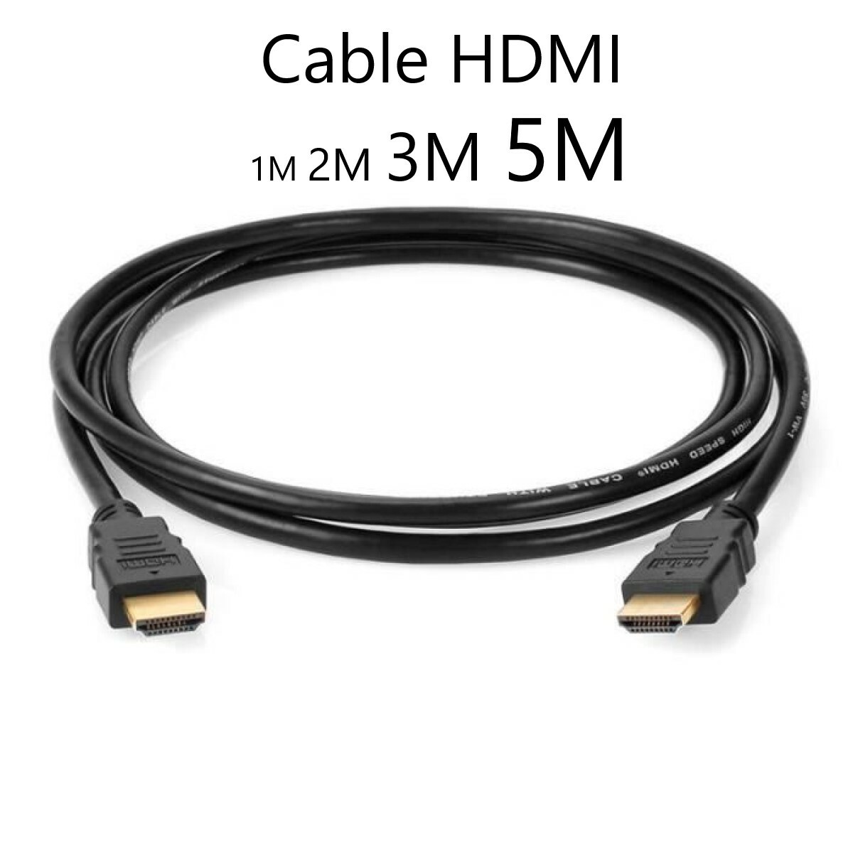 Câble HDMI 1M/2M/3M/5M HIGH SPEED 4K 3D ULTRA HD 1080p Hdtv PS4/PS5/Switch/