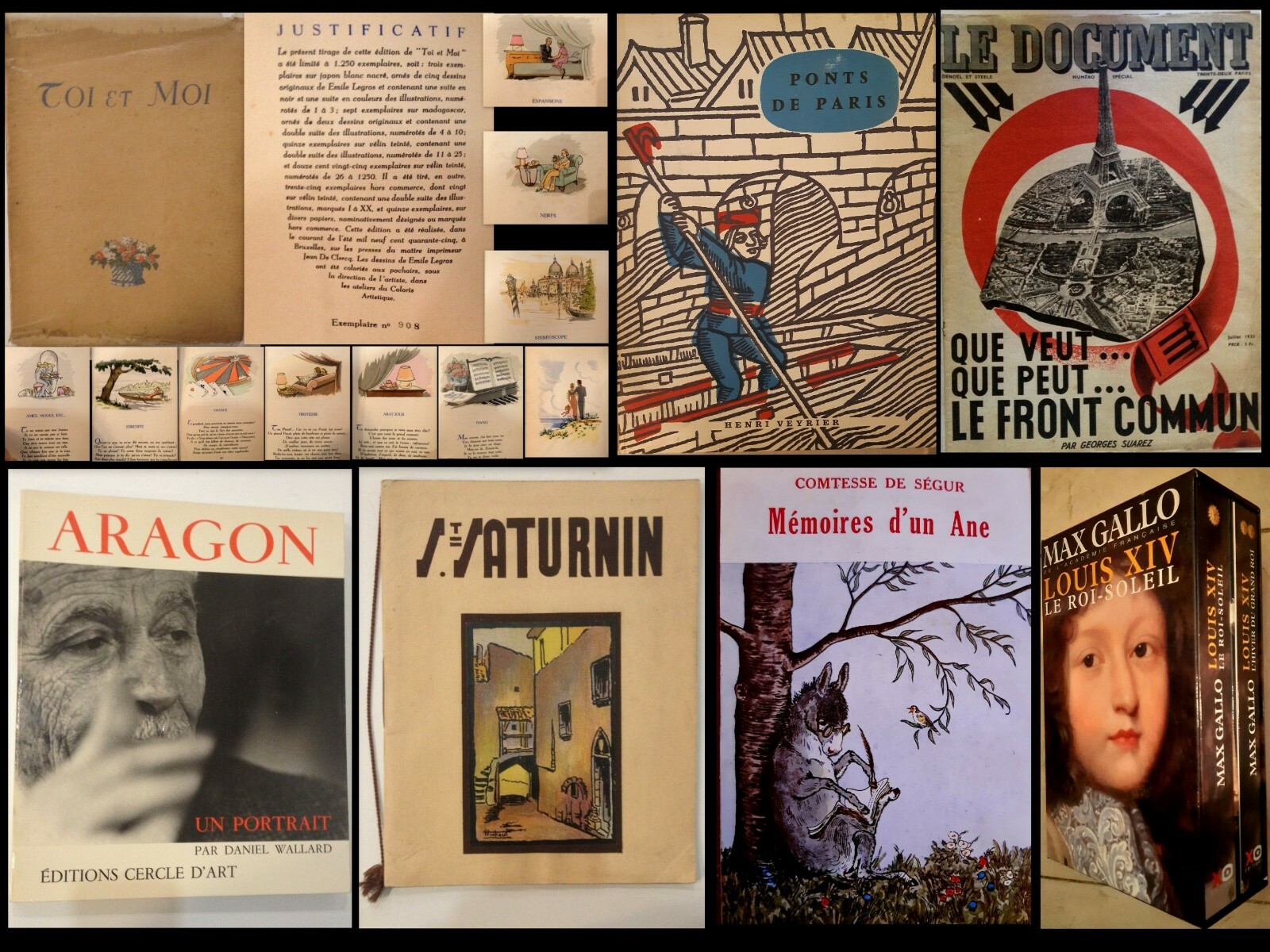 LOT DE 7 LIVRES DIVERS: Certains Rares ou Numérotés LOT DE 7 LIVRES DIVERS: Certains Rares ou Numérotés